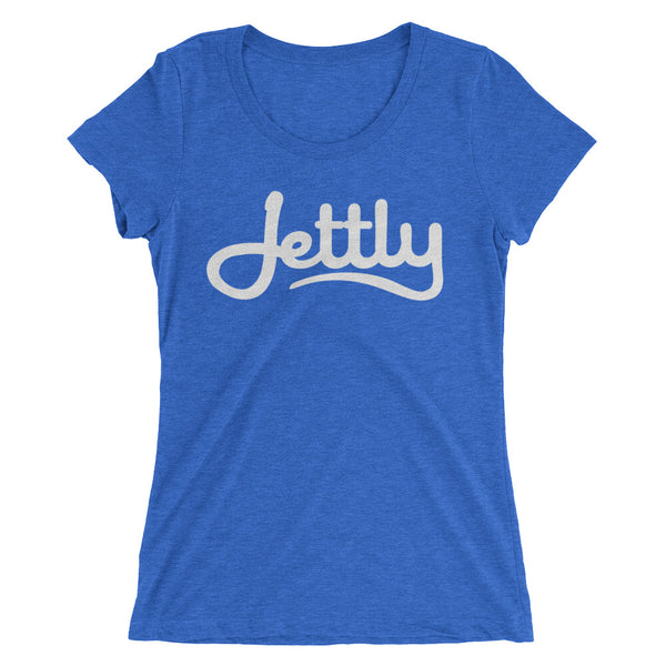 True Royal Triblend Bella + Canvas 8413 Ladies' Triblend Short Sleeve Jettly T-Shirt with Tear Away Label