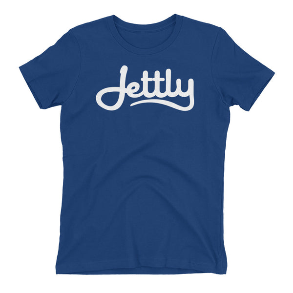 Royal Blue Next Level 3900 Ladies' The Boyfriend Jettly Tee with Tear Away Label