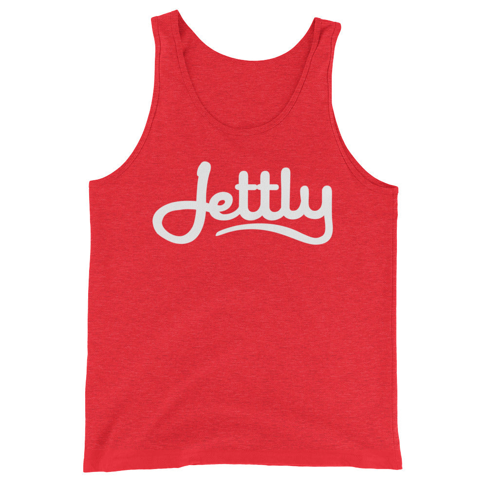 Red Triblend Bella + Canvas 3480 Unisex Tank Jettly Top