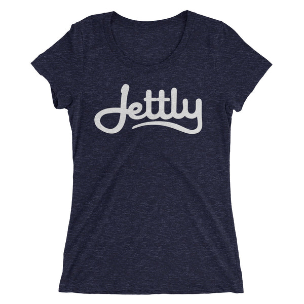 Navy Triblend Bella + Canvas 8413 Ladies' Triblend Short Sleeve Jettly T-Shirt with Tear Away Label