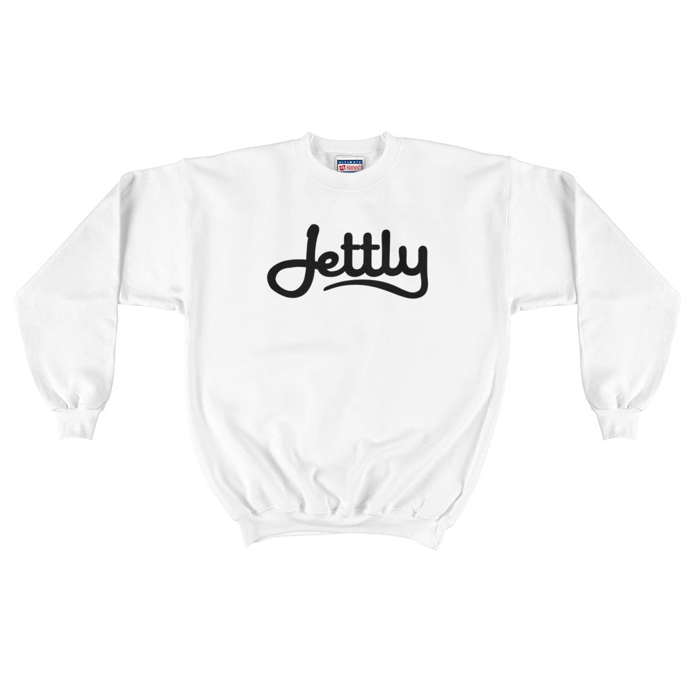 White Hanes F260 Ultimate Cotton Crewneck Jettly Sweatshirt