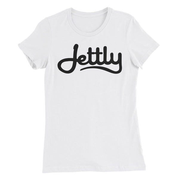 White Bella + Canvas 6004 Women’s Slim Fit Jettly T-Shirt