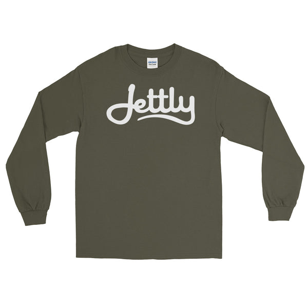 Military Green Gildan 2400 Ultra Cotton Long Sleeve Jettly T-Shirt