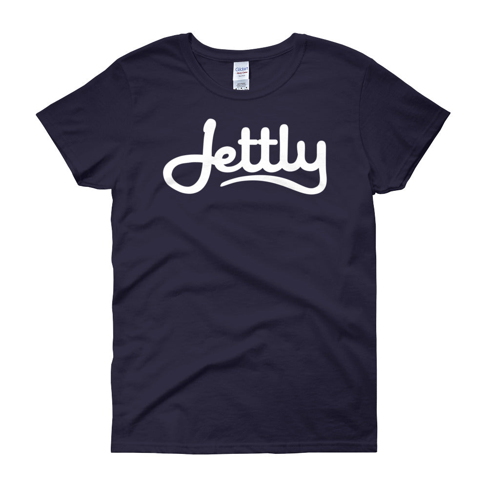 Navy Gildan 5000L Ladies Heavy Cotton Short Sleeve Jettly T-Shirt