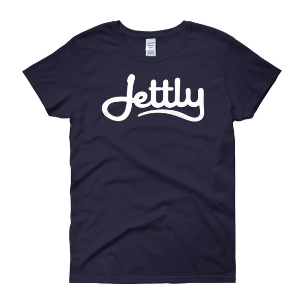 Navy Gildan 5000L Ladies Heavy Cotton Short Sleeve Jettly T-Shirt