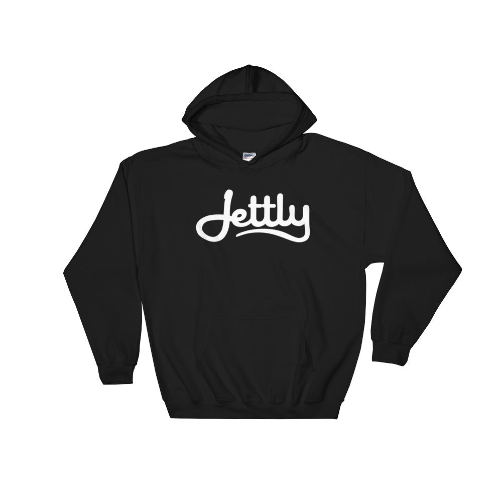 Black Gildan 18500 Heavy Blend Hooded Jettly Sweatshirt
