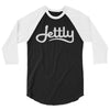 Black/White Tultex 245 Unisex Fine Jersey Raglan Jettly Shirt
