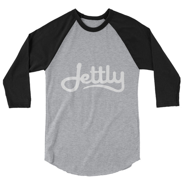 Heather Grey/Black Tultex 245 Unisex Fine Jersey Raglan Jettly Shirt