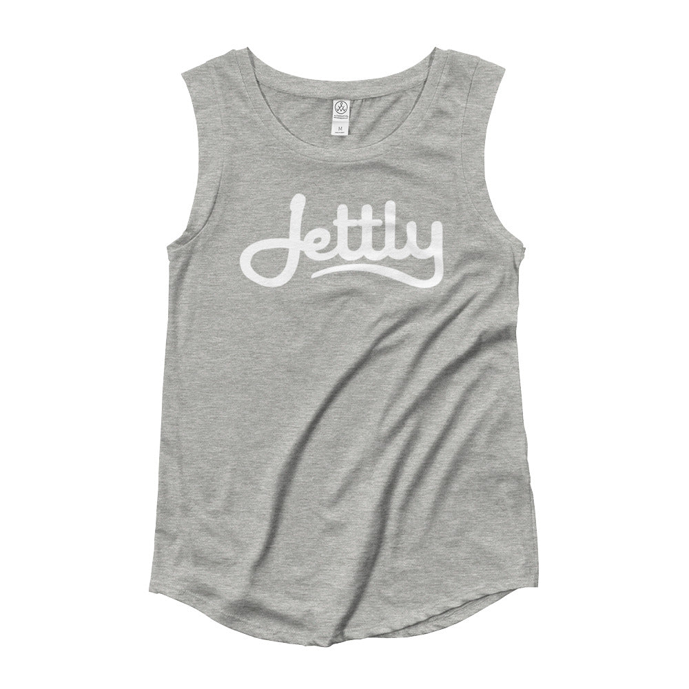 Heather Grey Alternative 4013 Ladies' Cap Sleeve Jettly T-Shirt