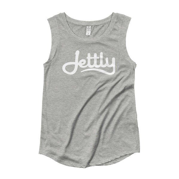 Heather Grey Alternative 4013 Ladies' Cap Sleeve Jettly T-Shirt