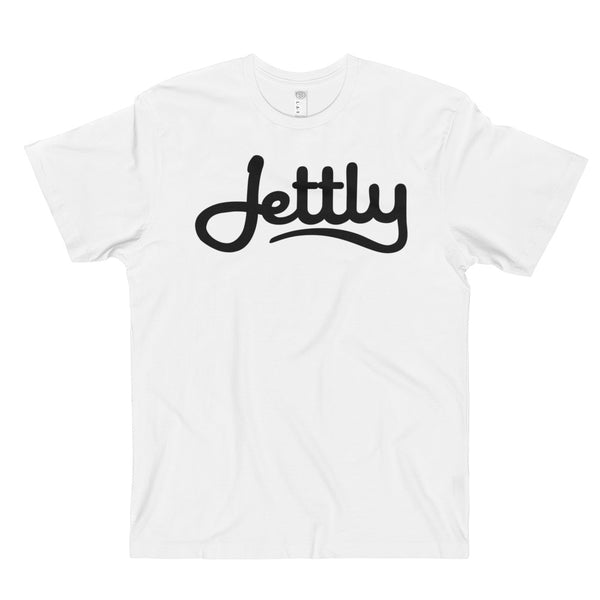 White Charcoal LAT 6901 Fine Jersey Jettly T-Shirt w/ Tear Away label