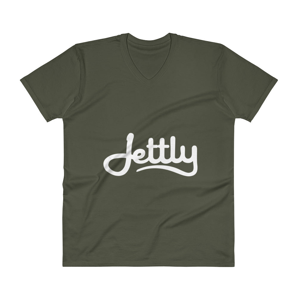 City Green Anvil 982 Lightweight Fashion V-Neck Jettly T-Shirt with Tear Away Label