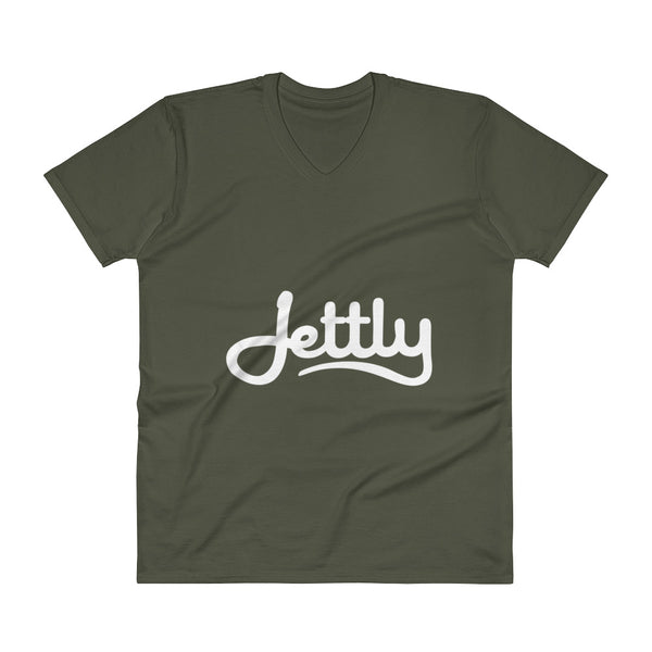 City Green Anvil 982 Lightweight Fashion V-Neck Jettly T-Shirt with Tear Away Label