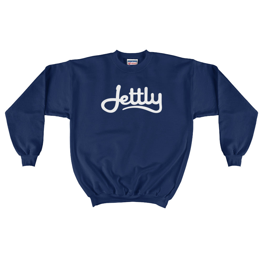 Navy Hanes F260 Ultimate Cotton Crewneck Jettly Sweatshirt