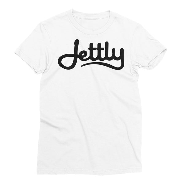 White LA Apparel 21002 Fine Jersey Short Sleeve Women Jettly T-Shirt