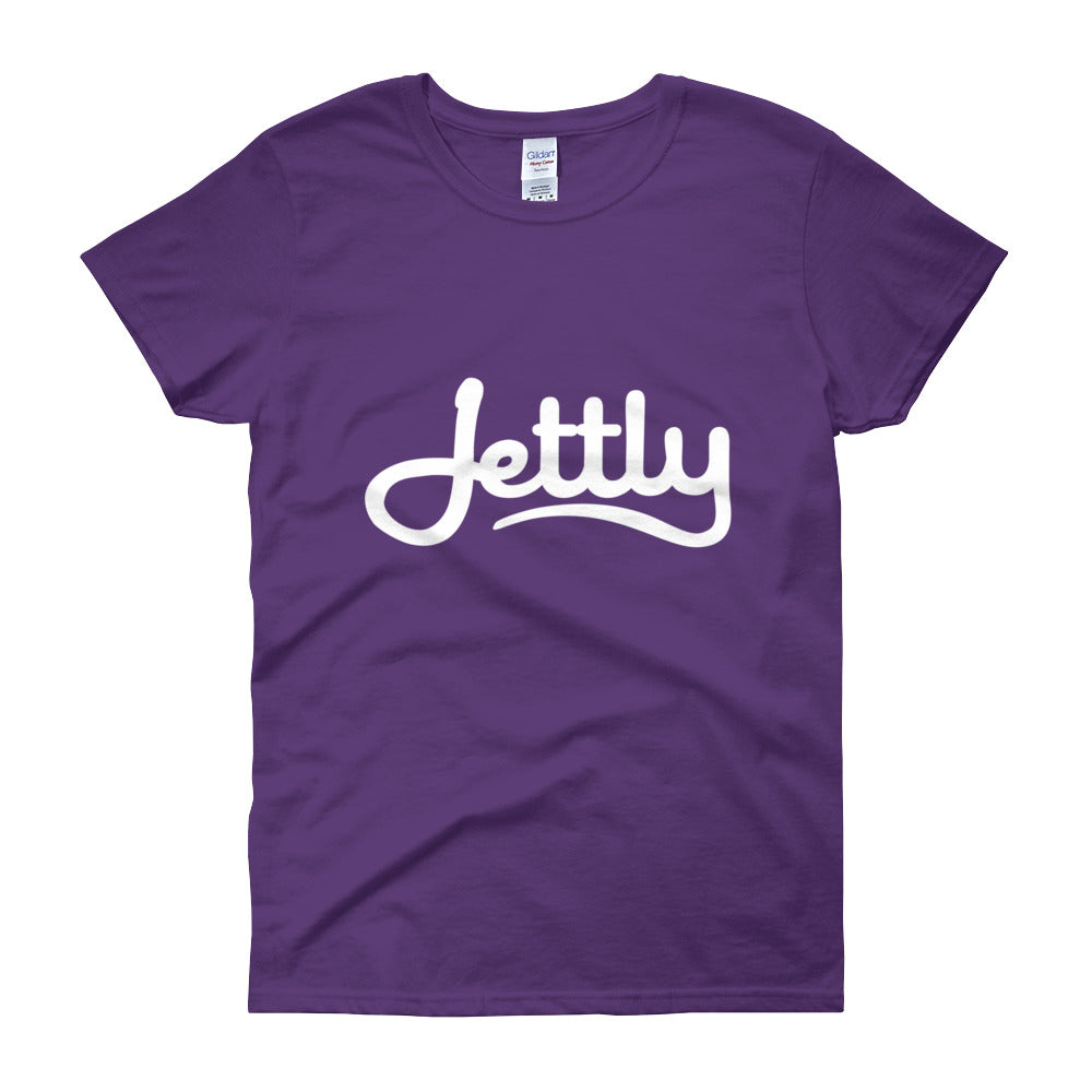 Purple Gildan 5000L Ladies Heavy Cotton Short Sleeve Jettly T-Shirt