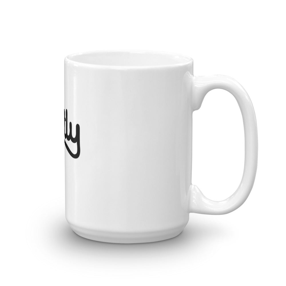 15oz White Glossy Jettly Mug