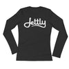 Black Ladies' Long Sleeve Jersey Jettly T-Shirt with Tear Away Label