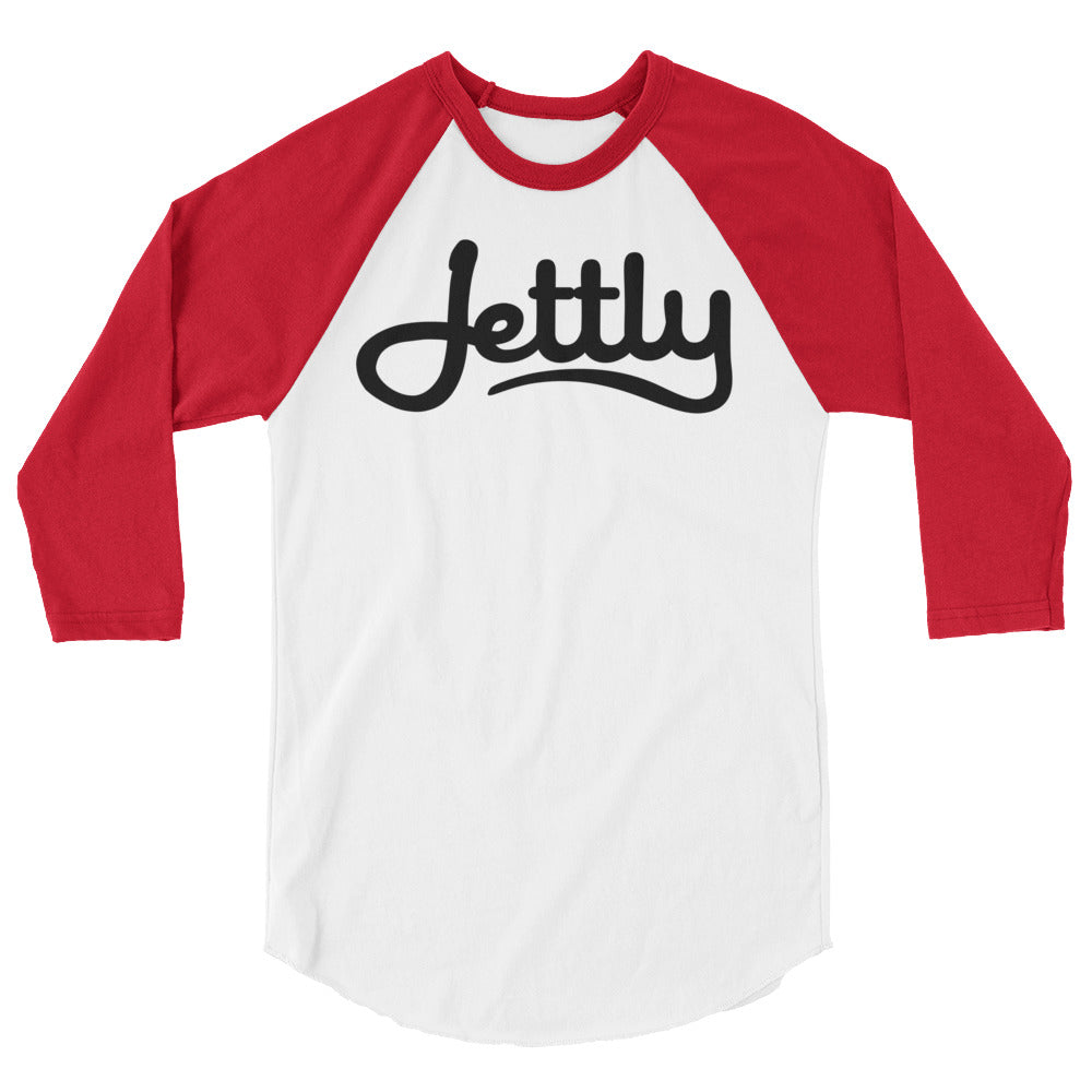 White/Red Tultex 245 Unisex Fine Jersey Raglan Jettly Shirt