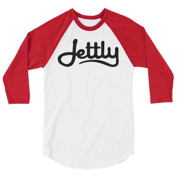 White/Red Tultex 245 Unisex Fine Jersey Raglan Jettly Shirt