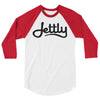 White/Red Tultex 245 Unisex Fine Jersey Raglan Jettly Shirt