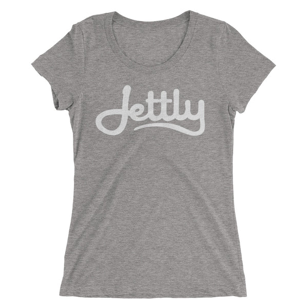 Grey Triblend Bella + Canvas 8413 Ladies' Triblend Short Sleeve Jettly T-Shirt with Tear Away Label