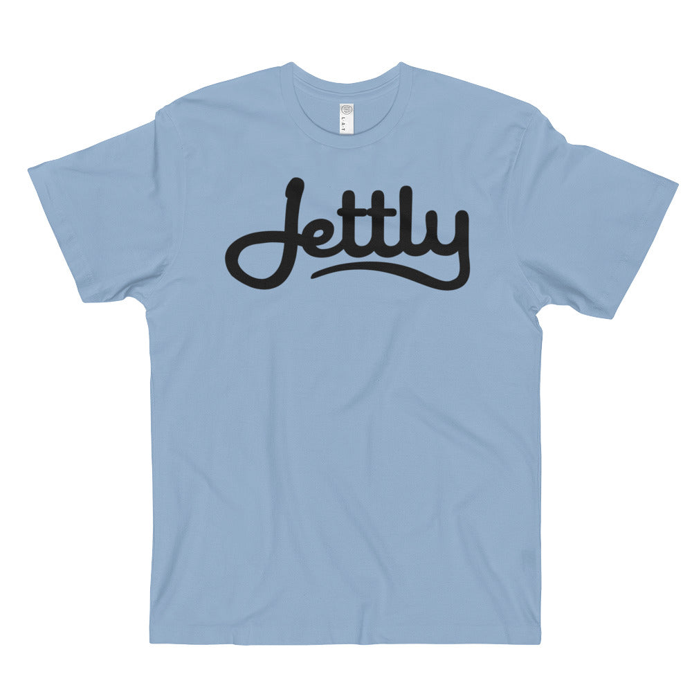 Light Blue LAT 6901 Fine Jersey Jettly T-Shirt w/ Tear Away label