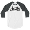 White/Heather Charcoal Tultex 245 Unisex Fine Jersey Raglan Jettly Shirt